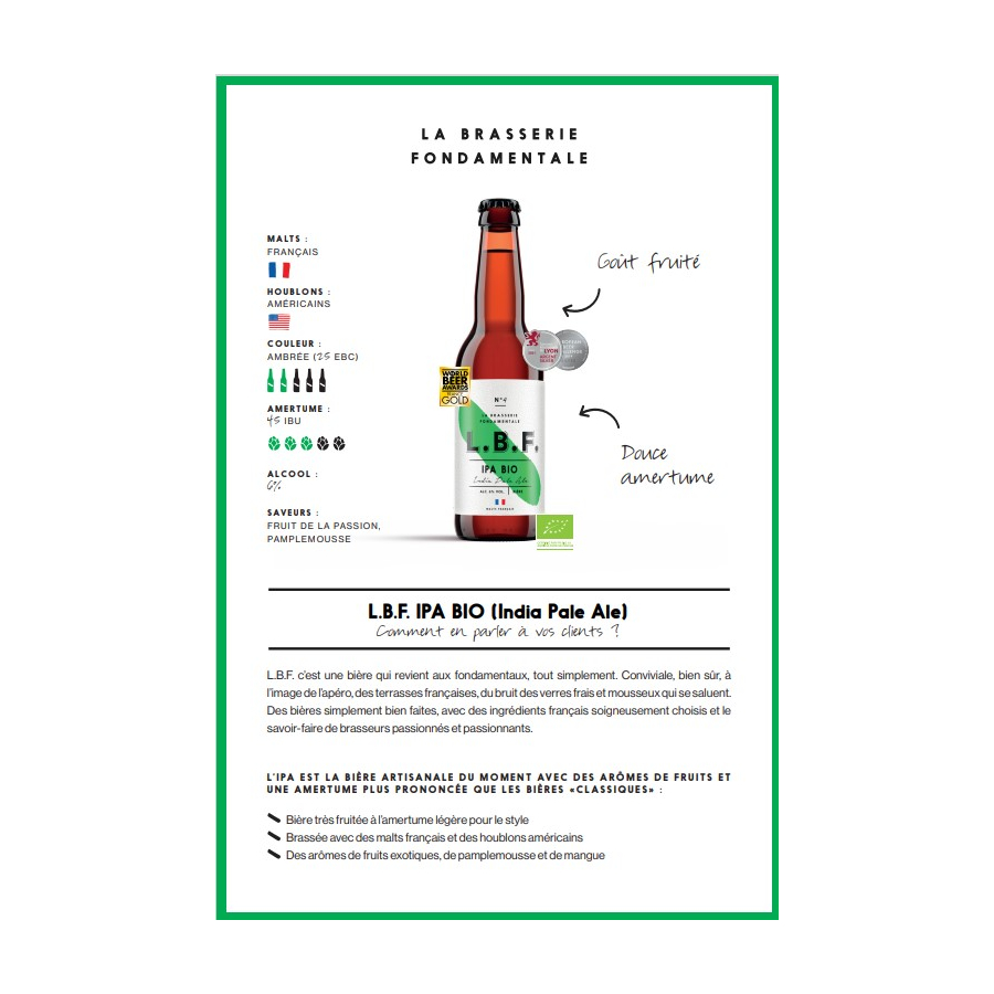 IPA INDIAN PALE ALE LBF LA BRASSERIE FONDAMENTALE Find all the